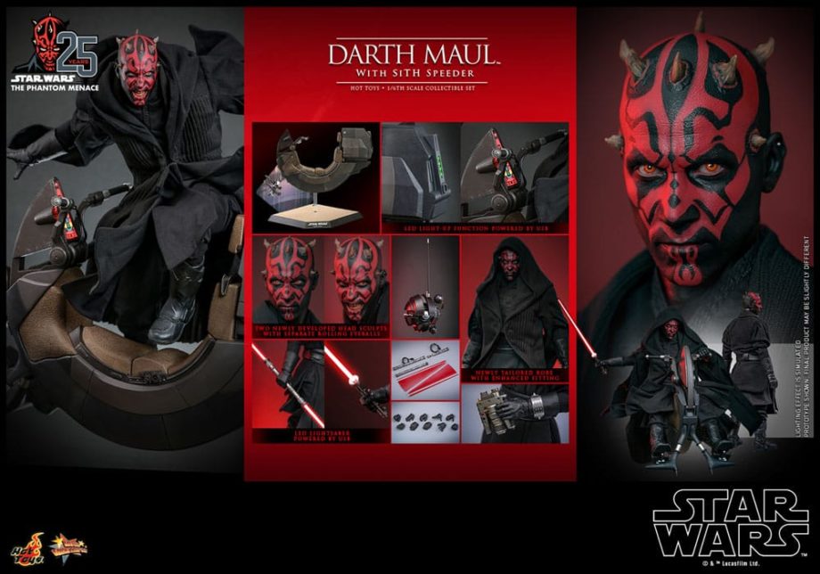 Figurine Hot Toys Dark Maul with Speeder Episode 1