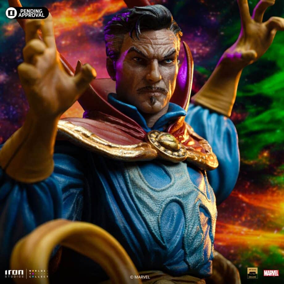 Statuette Deluxe Art Scale Dr. Strange Infinity Gauntlet