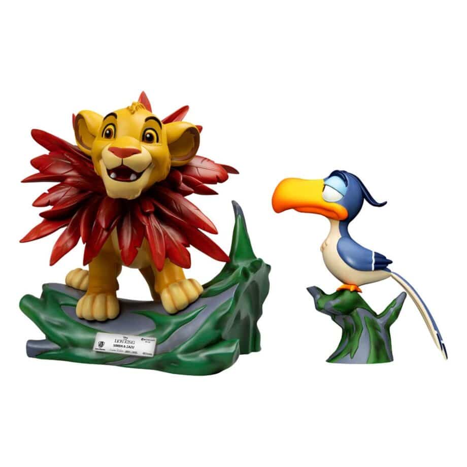 Pack 2 Statuettes Master Craft Little Simba et Zazu