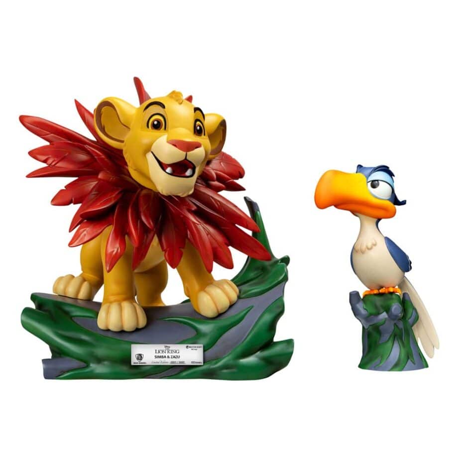 Pack 2 Statuettes Master Craft Little Simba et Zazu